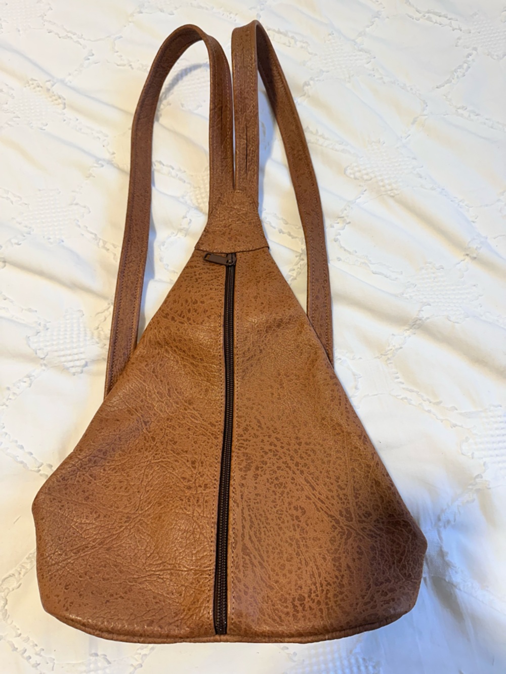 Rowland Leather Vintage Canadian Leather Backpack Purse Handmade in Canada